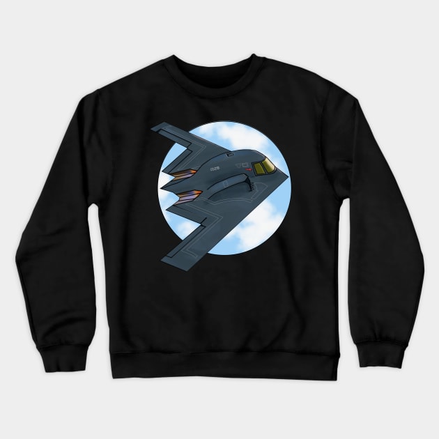 B2 Stealth Bomber Crewneck Sweatshirt by Greboge Wear